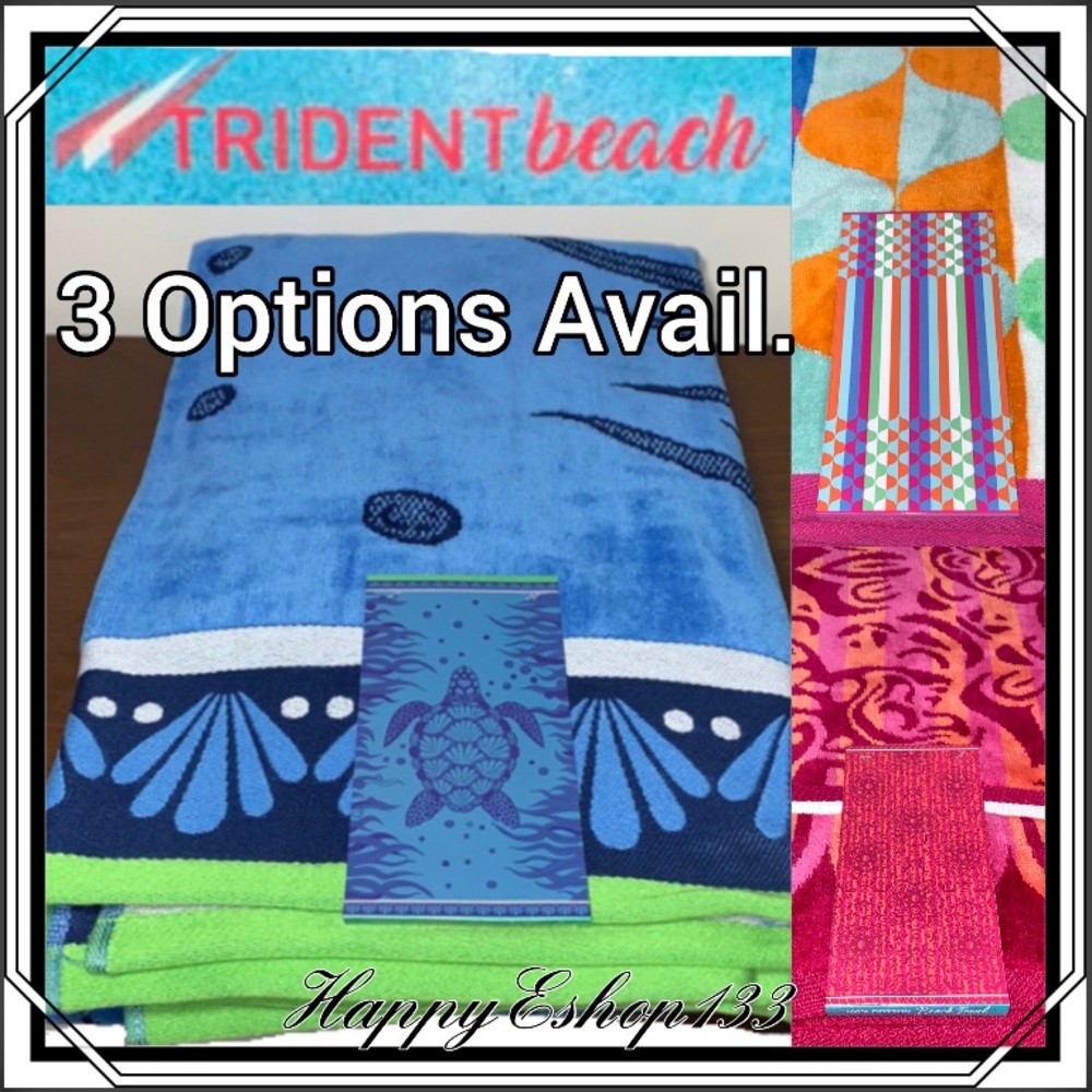 TridentBeach Beach Towel 100% Cotton, 40” x 72”